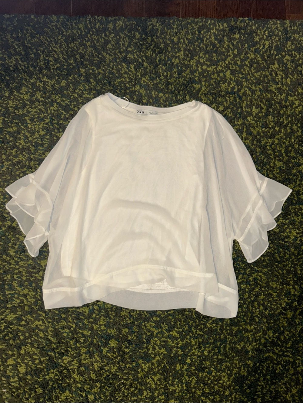 Zara Gauzy White Blouse